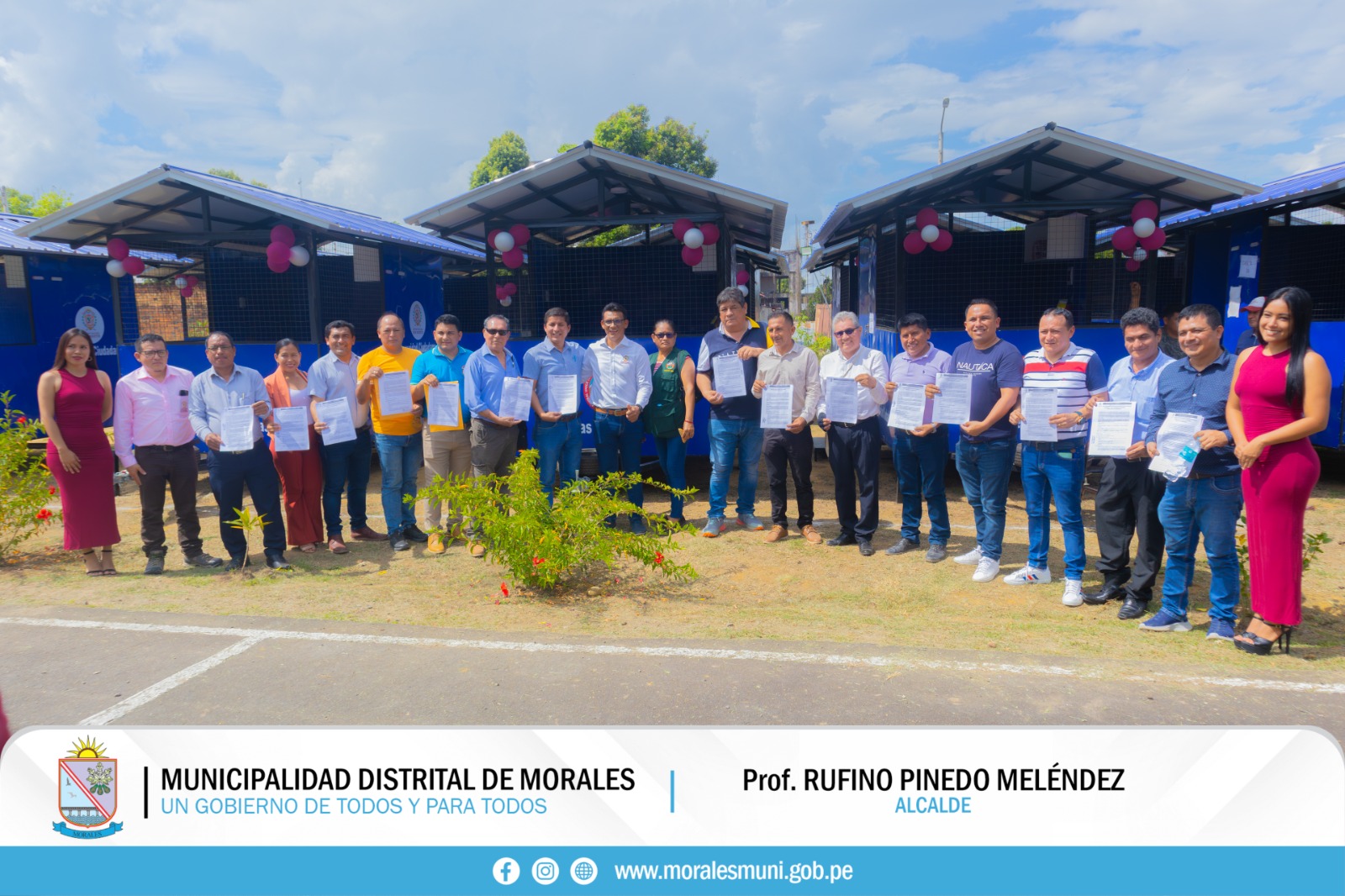 ALCALDE DE MORALES RUFINO PINEDO RECIBIÓ HOY DEL GOBIERNO REGIONAL DE SAN MARTÍN UNA CASETA MÓVIL DE VIGILANCIA PARA LAS RONDAS CAMPESINAS. 